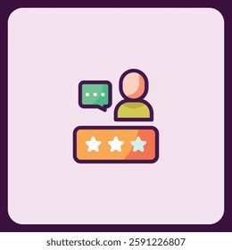 Customer Feedback Review Rating Icon Illustration