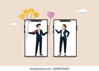 Cliente Comentarios, revisión o satisfacción del servicio, experiencia del usuario, clasificación o concepto de calificación de calidad, Cliente sosteniendo globos de Comentarios dando corazón.