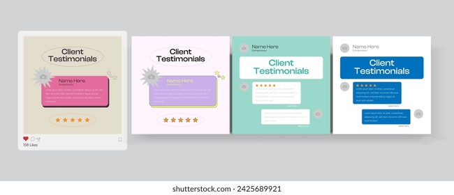 Customer feedback review or testimonial design Social Media post story Design, Customer Review banner, Testimonial banner design
