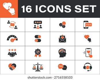 Conjunto de iconos de Comentarios y satisfacción Cliente. Incluyendo Comentarios, satisfacción, Cliente, servicio, 
calidad, experiencia