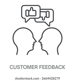 Customer Feedback Simple Style Design Outline Symbol Illustration