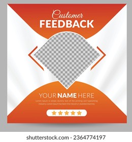 Customer Feedback Social media post design , vector file layout