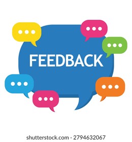 Customer Feedback Speech Bubble Concept With Colorful Chat Icons Review Rating And Communication Theme