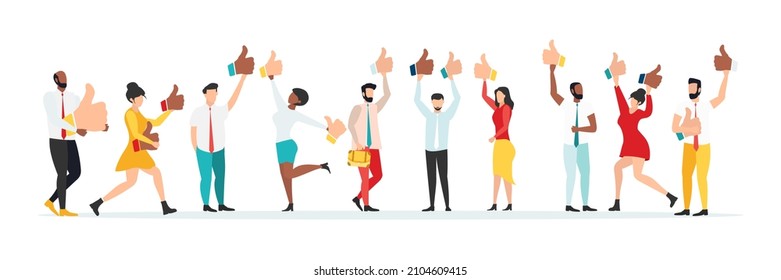Customer feedback, testimonial, online survey concept. Group of people rating customer experience, writing review, leaving feedback. Client, user satisfaction. Isolated flat vector illustration