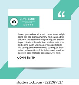 Customer feedback testimonial social media post web banner template. Client testimonials social media post banner design template Customer service feedback review social media post or web banner