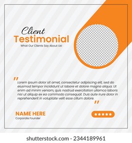 Customer feedback testimonial social media post web banner template