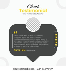 Customer feedback testimonial social media post web banner template