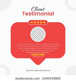 Customer feedback testimonial social media post web banner template