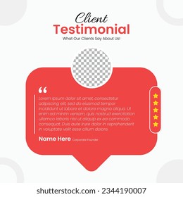 Customer feedback testimonial social media post web banner template