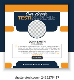  Customer feedback testimonial social media post or web banner.