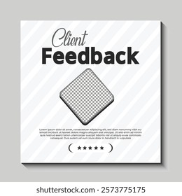 customer feedback testimonial social media post web banner template