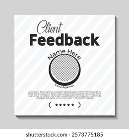 customer feedback testimonial social media post web banner template