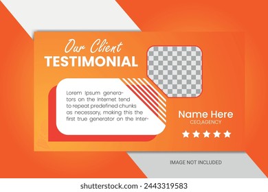 Customer feedback testimonial template vector with star ratings