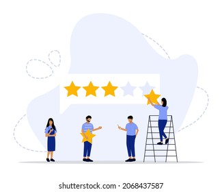 Customer Feedback Vector Illustration Concept, Suitable for web landing page, ui, mobile app, editorial design, flyer, banner, and other related occasion