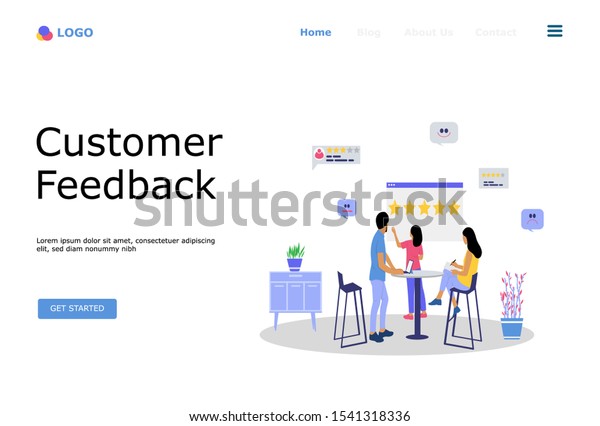 Customer Feedback Vector Illustration Concept Suitable Stock Vector ...