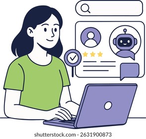 Ilustração do vetor de comentários do cliente sobre fundo branco.