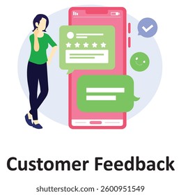 Customer feedback Vector Illustration Which can easily modify or edit

