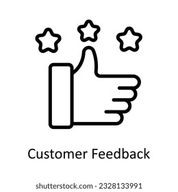 Customer Feedback Vector    outline Icon Design illustration. Shipping and delivery Symbol on White background EPS 10 File