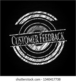 Customer Feedback written with chalkboard texture