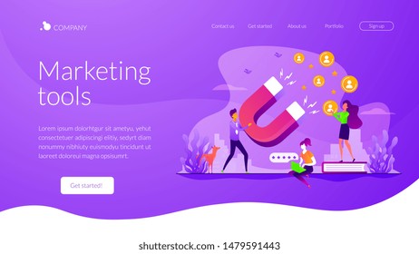 Customer feedbacks analyzing, likes farming. Lead generation. Satisfaction and loyalty analysis, customer retention increasing, marketing tools concept. Website homepage header landing web page
