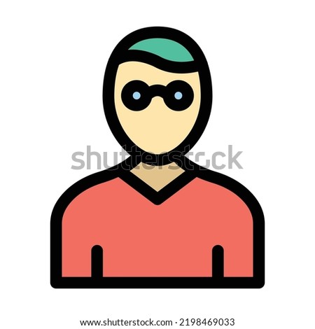 Customer Fill Vector Icon easily modified

