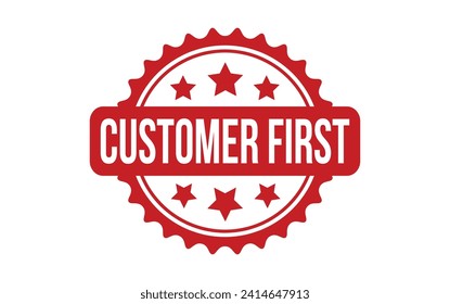 Vector del sello de goma del primer cliente