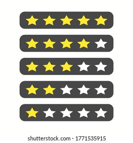 Customer five star product rating review symbol trendy flat style vector icon.symbol for your web site design, logo, app UI.