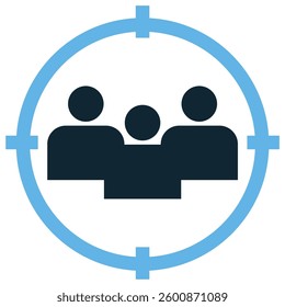 customer focus icon vector representing service, satisfaction, and business engagement. Ideal for client relationships, branding, and consumer experience.