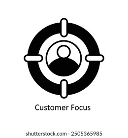 Customer Focus  vector filled outline Icon Design illustration. Graphic Design Symbol on White background EPS 10 File