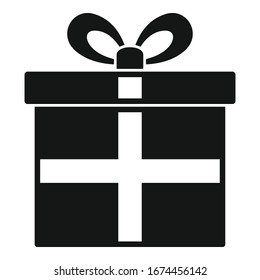Icono de la caja de regalo del cliente. Icono vectorial de caja de regalo del cliente para diseño web aislado en fondo blanco