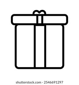 Icono aislado del regalo del Cliente, icono de la caja de regalo