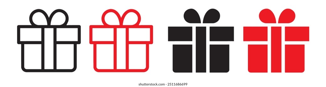 Customer gift isolated icon, client gift box vector icon. Eps 10.