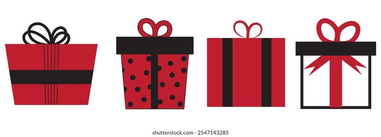 Customer gift isolated icon, client gift box vector symbol with editable stroke