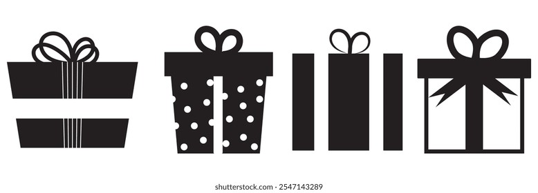 Customer gift isolated icon, client gift box vector symbol with editable stroke