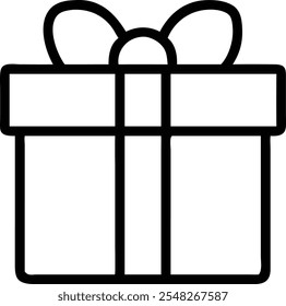 Icono aislado del regalo del Cliente, símbolo del Vector de la caja de regalo del cliente con el golpe editable.