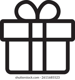 Customer gift isolated icon, client gift box vector symbol with editable stroke