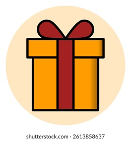 Customer gift isolated icon, client gift box vector symbol with editable stroke