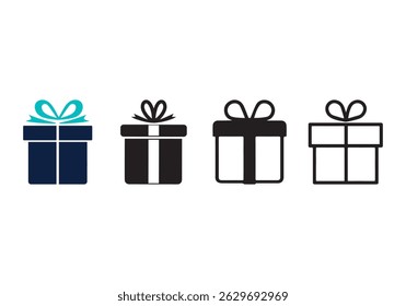 Customer gift isolated icon, client gift box vector symbol with editable stroke