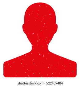 Customer grainy textured icon for overlay watermark stamps. Flat symbol with dust texture. Dotted vector red ink rubber seal stamp with grunge design on a white background.