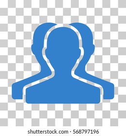 Customer Group icon. Vector illustration style is flat iconic symbol, cobalt color, transparent background. Designed for web and software interfaces.