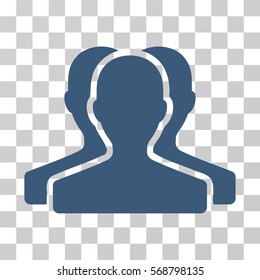Customer Group icon. Vector illustration style is flat iconic symbol, blue color, transparent background. Designed for web and software interfaces.