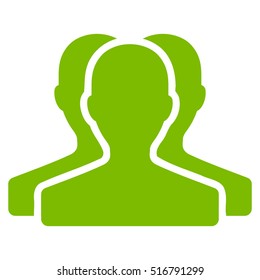 Customer Group vector icon. Flat eco green symbol. Pictogram is isolated on a white background. Designed for web and software interfaces.