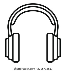 Customer headset icon outline vector. Gamer microphone. Service center