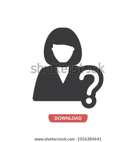 Customer help clerk vector icon 