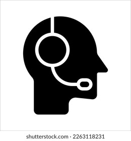 Customer help line icon. costumer service support agent for web business card mobile app. vector illustration on white background