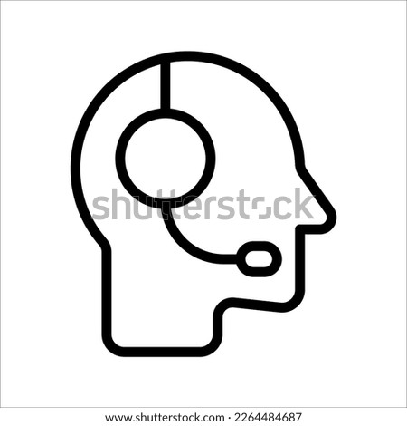 Customer help line icon. costumer service support agent for web business card mobile app. vector illustration on white background