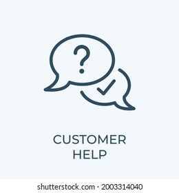 Customer help stroke thin vector line icon. Search engine optimization outline vector icon. Vector graphics