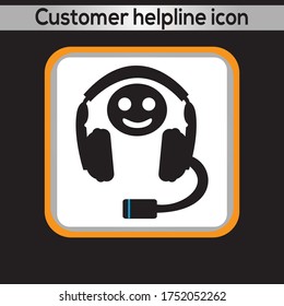 Customer helpline icon. vector graphics