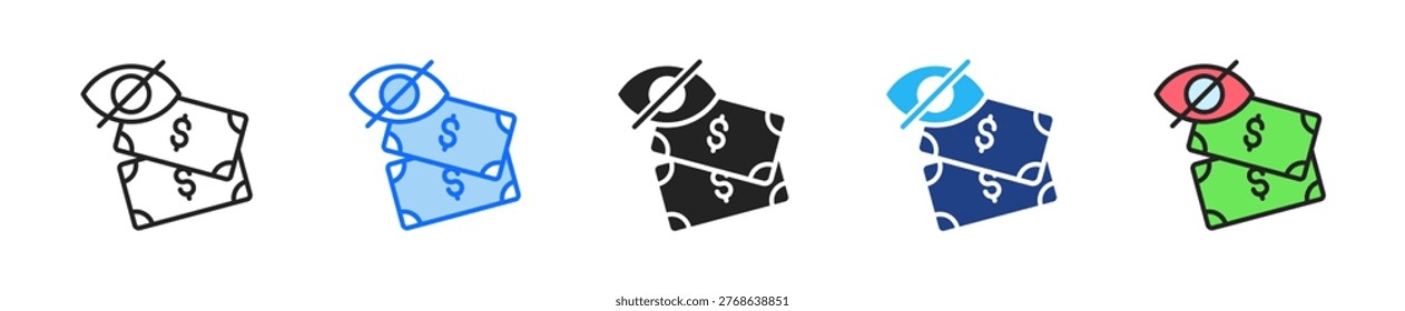 Customer Hidden Cost Icon Set Multiple Style Collection