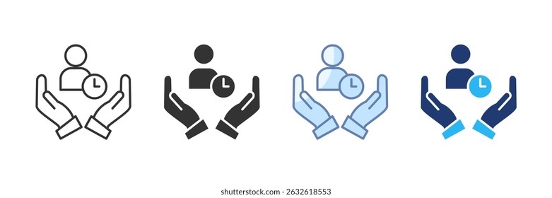 Customer History Icon Set Multiple Style Collection